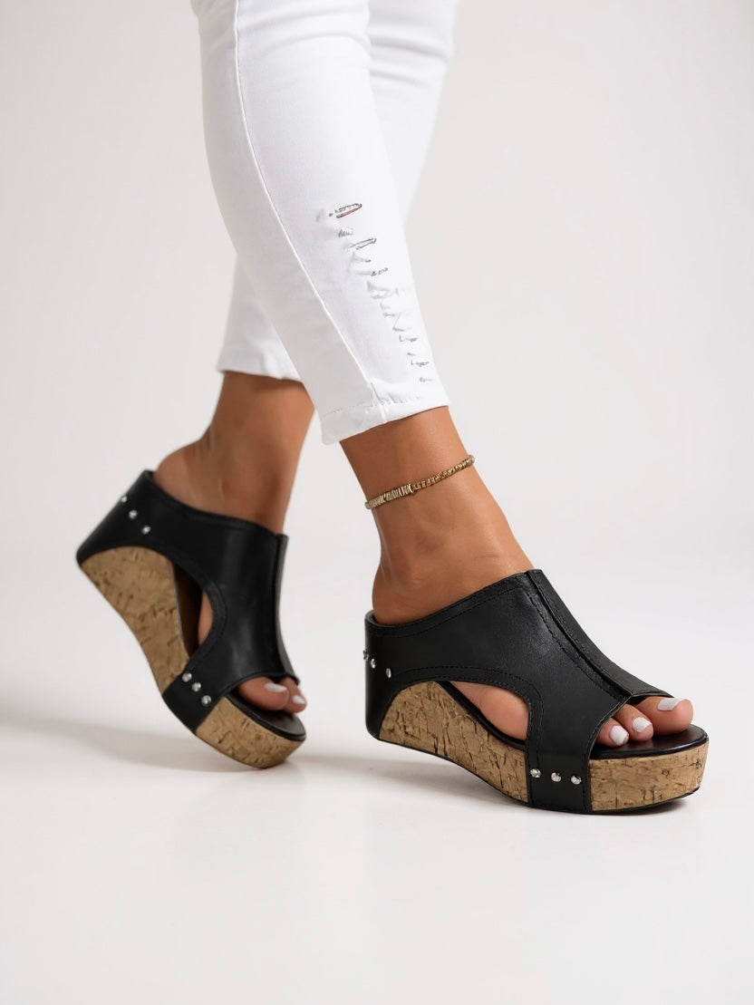 Platform Wedge Slide Sandals for Women