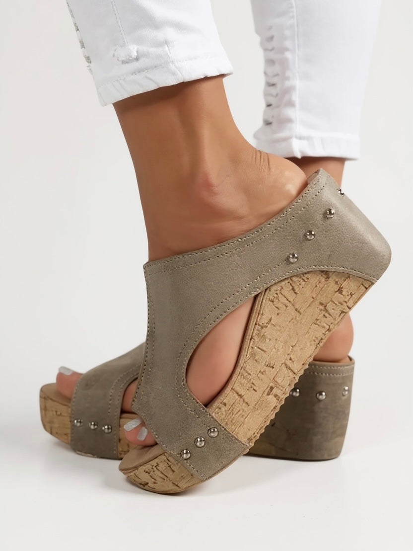 Platform Wedge Slide Sandals for Women