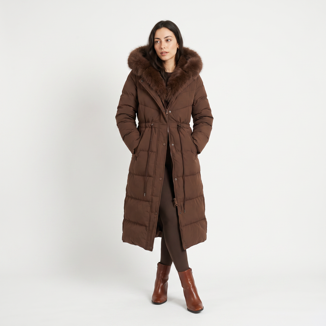 Brown puffer coat - Elma Boutique