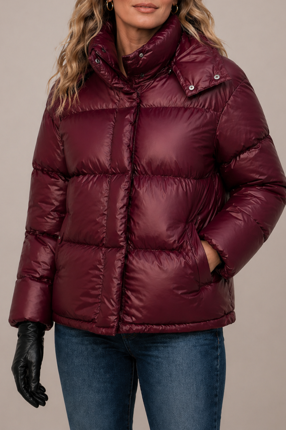 Insulated Hooded Puffer Jacket for Women