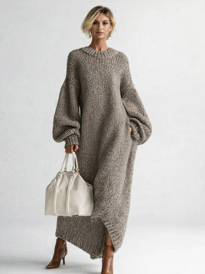 Gray sweater dress - Elma Boutique