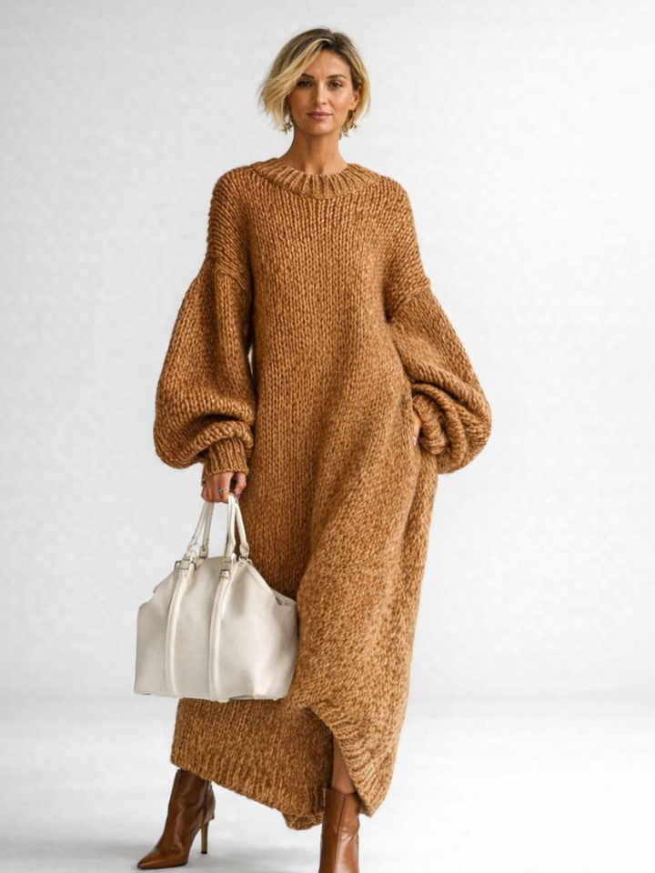 Brown sweater dress - Elma Boutique