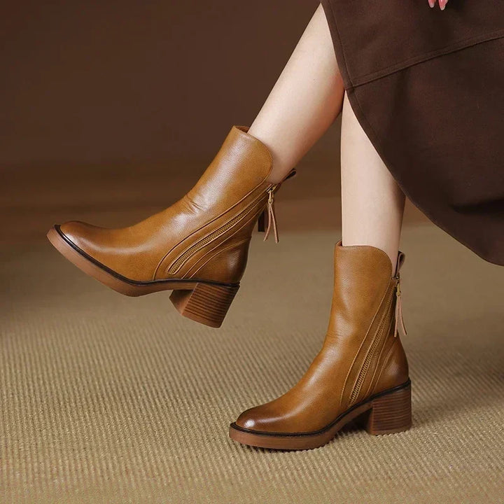 Brown ankle boots - Elma Boutique