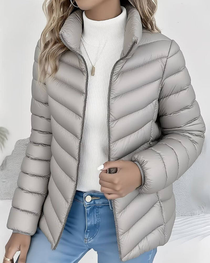 Gray puffer jacket - Elma Boutique