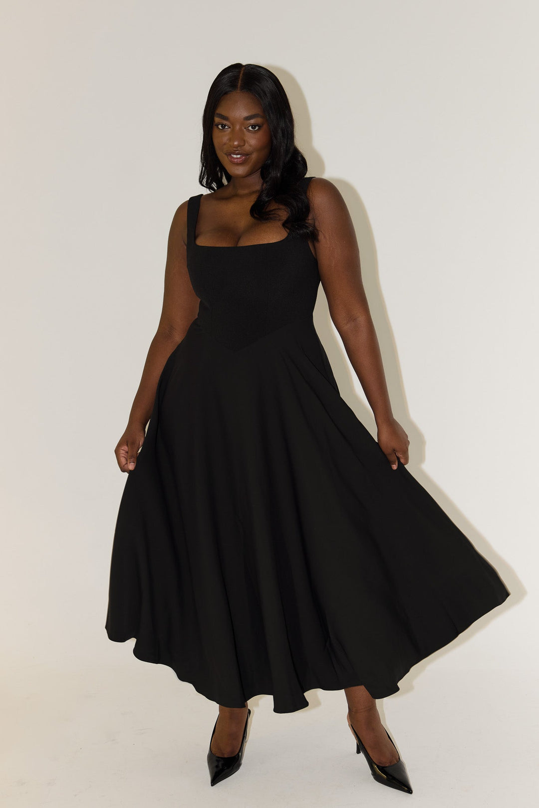 Timeless Flowy Midi Dress detail view