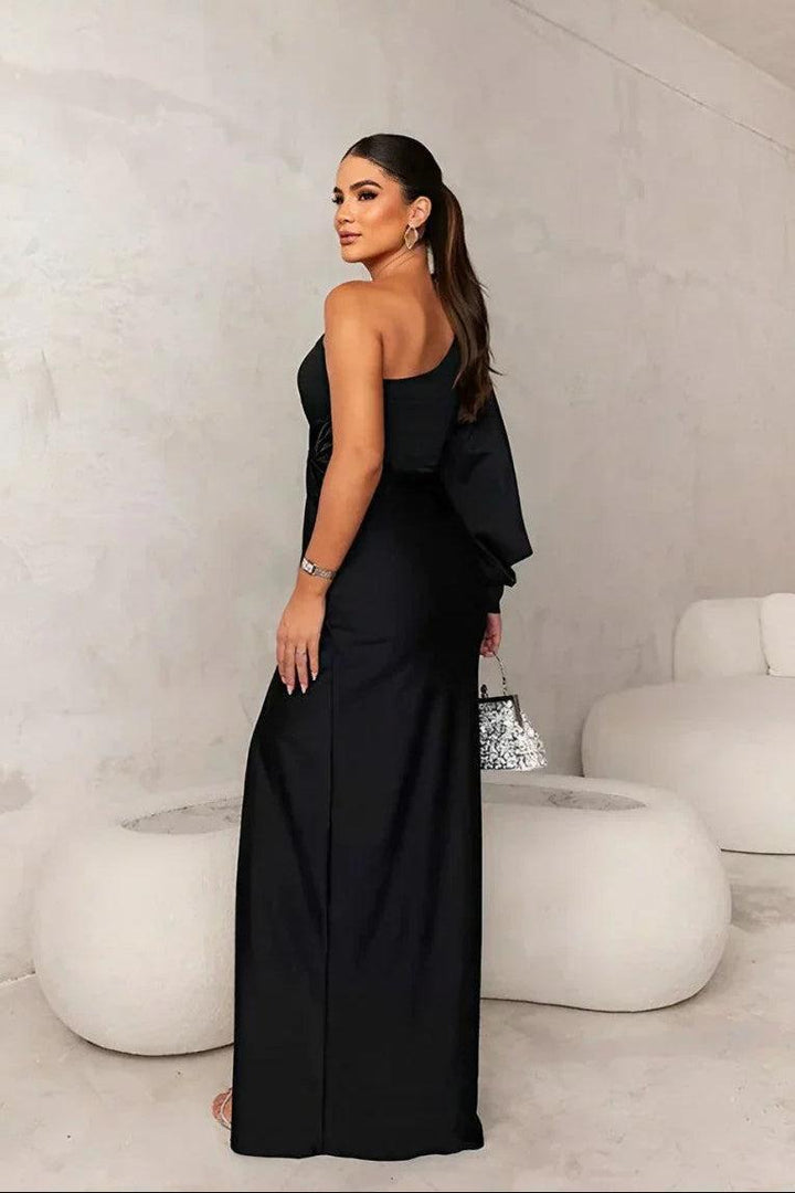 One-Shoulder Evening Maxi Dress