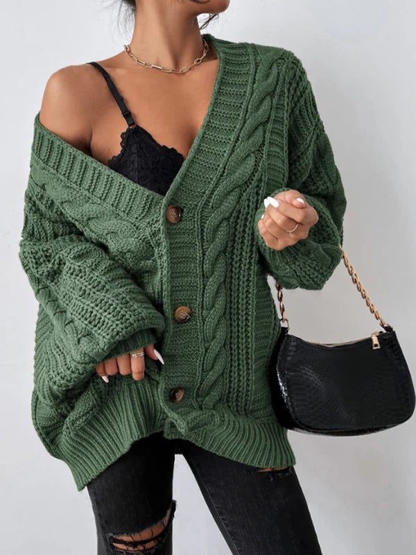 Army Green cardigan - Elma Boutique