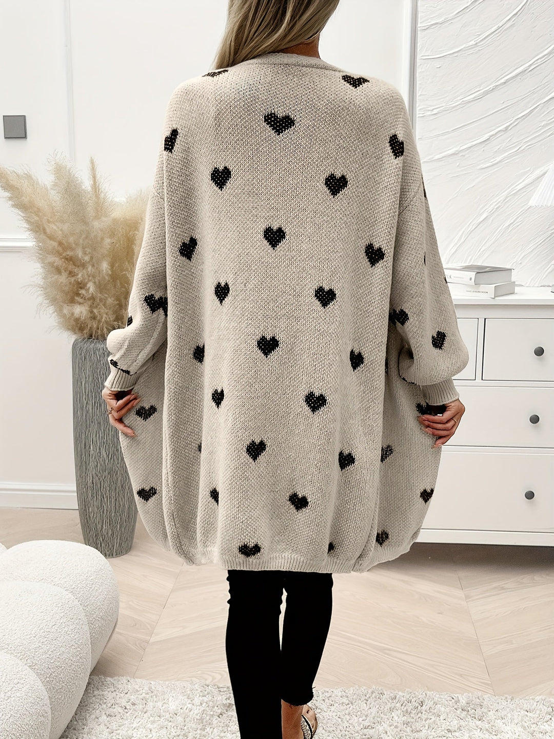 Khaki cardigan back - Elma Boutique