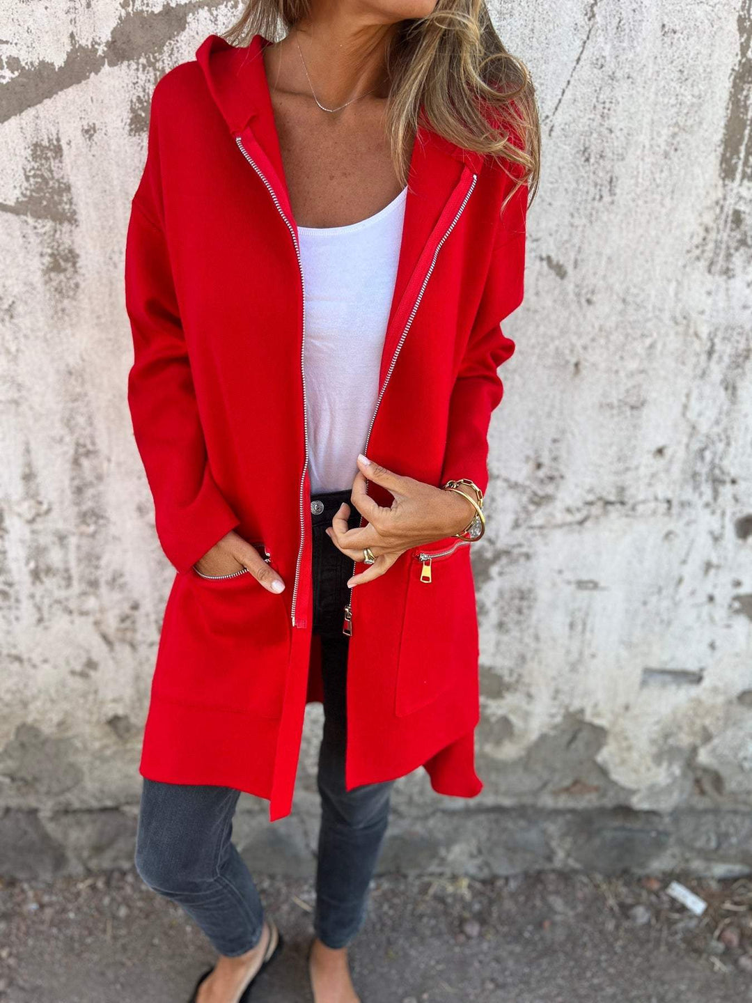 Red cardigan - Elma Boutique