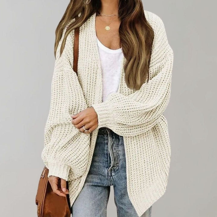 Oversized Open Front Chunky Knit Cardigan for Women
