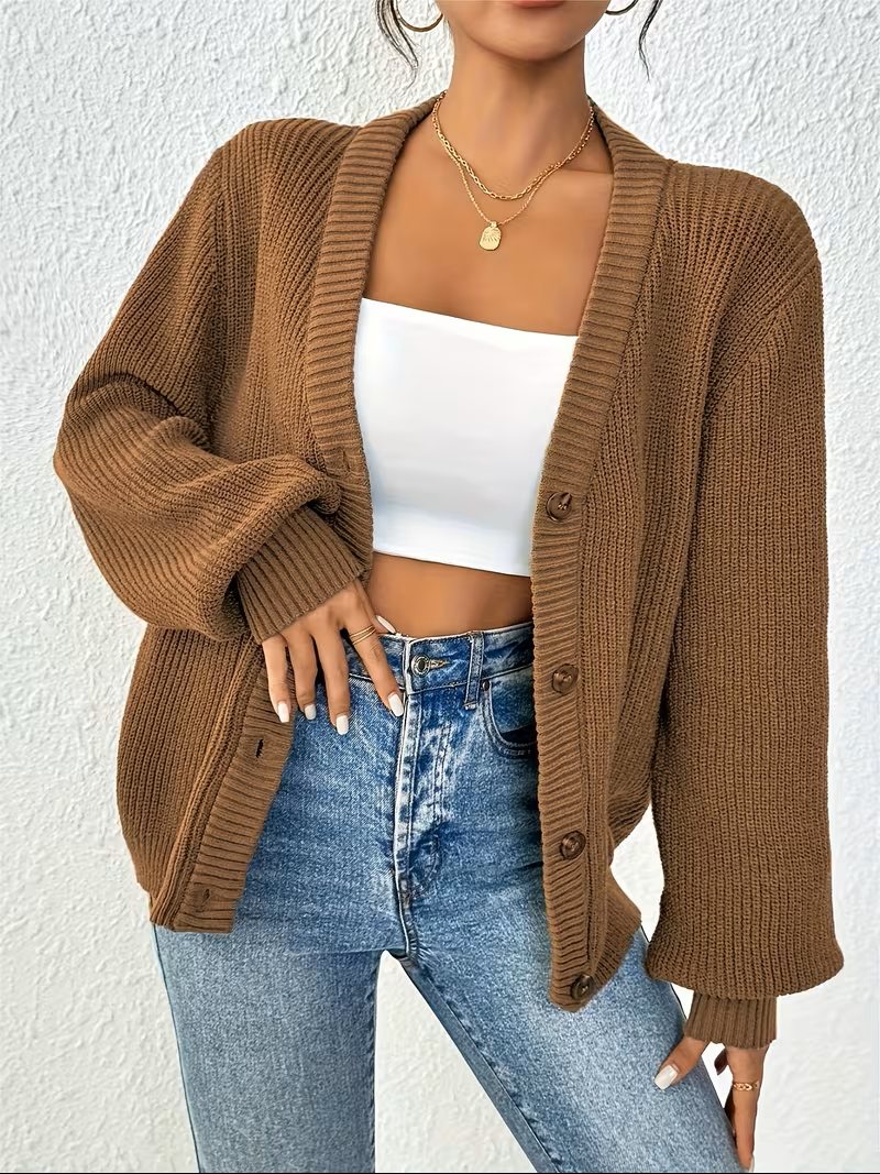 Light Brown cardigan - Elma Boutique