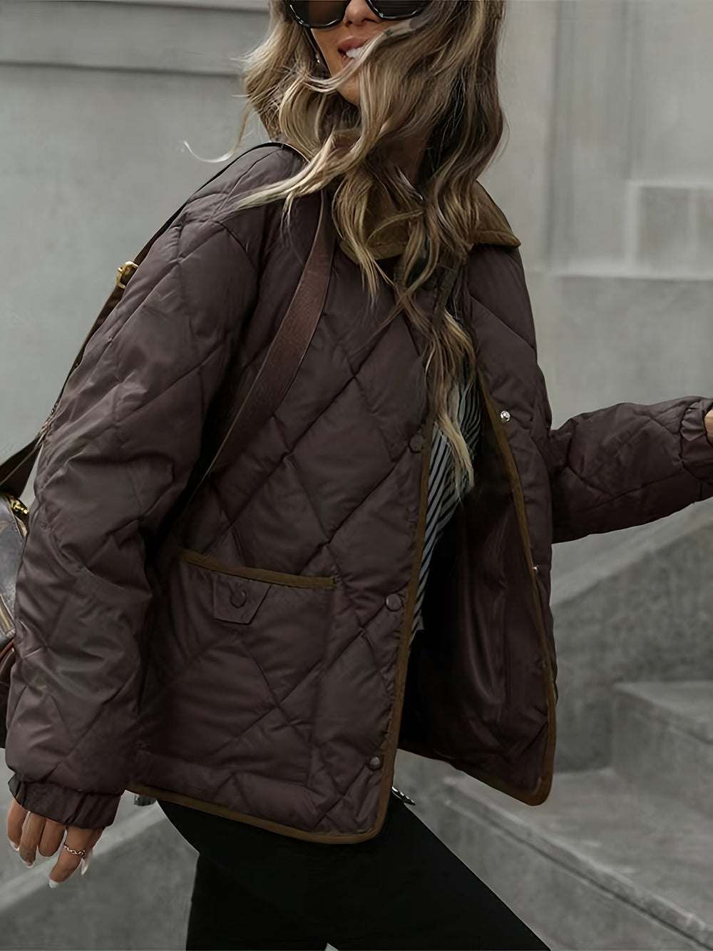 Quilted jacket detail - Elma Boutique