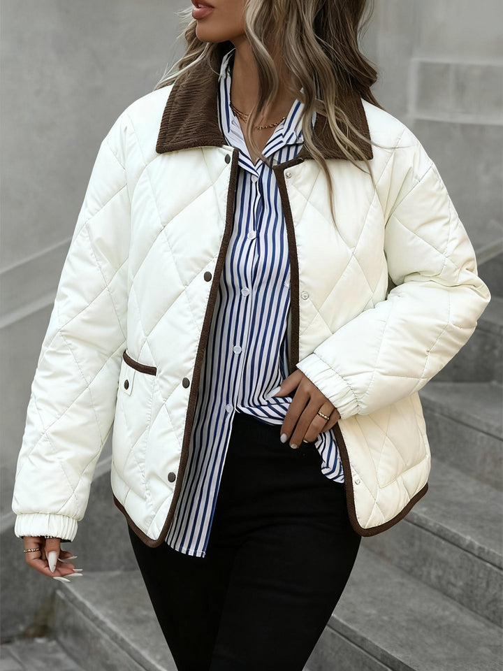 Quilted jacket detail - Elma Boutique