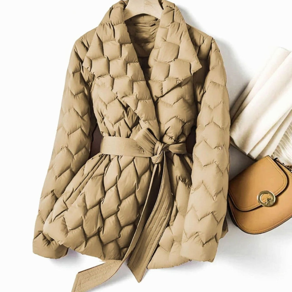 Beige puffer jacket - Elma Boutique