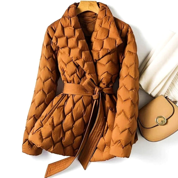 Orange puffer jacket - Elma Boutique