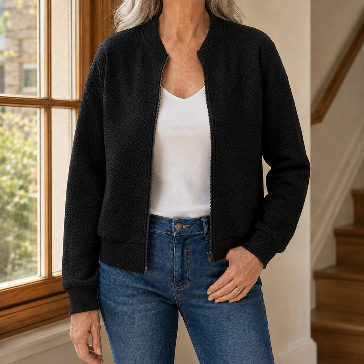 Black bomber jacket - Elma Boutique