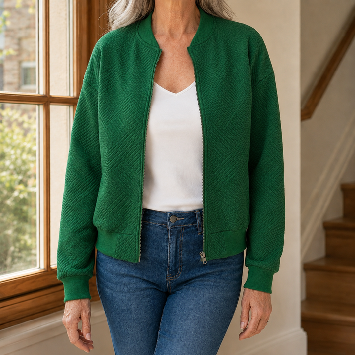 Dark Green bomber jacket - Elma Boutique