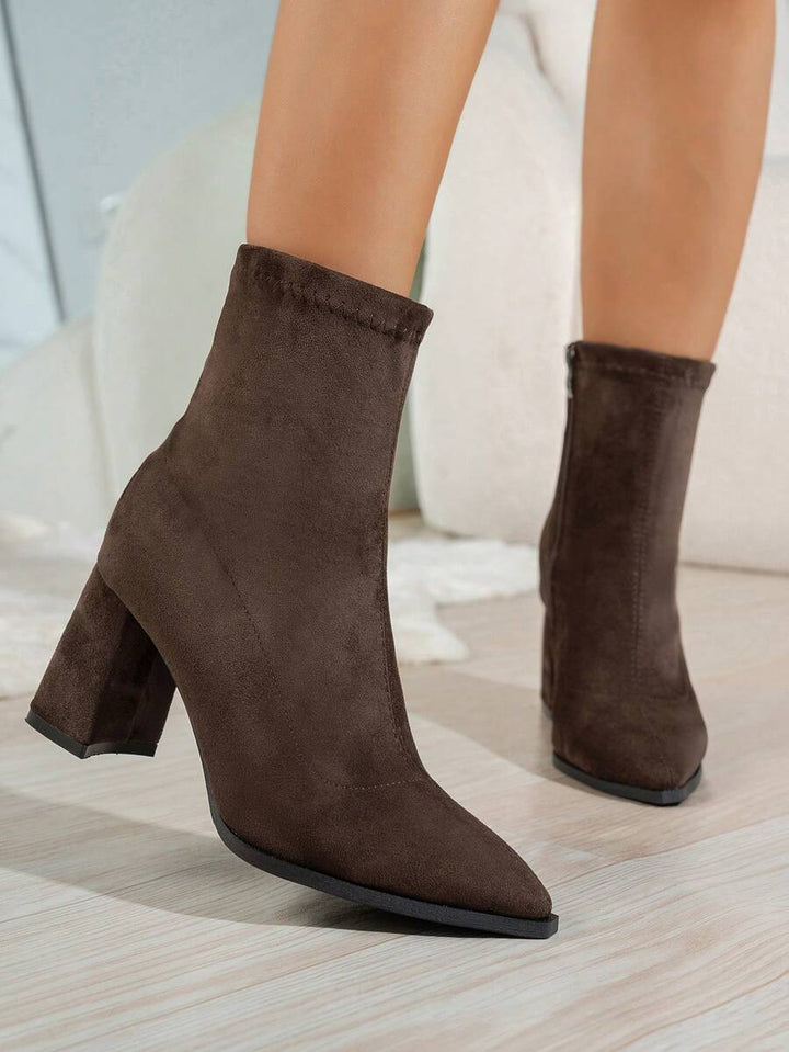 Dark Brown Ankle Boots - Elma Boutique
