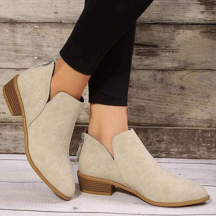 Beige ankle boots - Elma Boutique