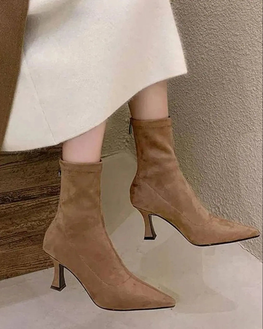 Khaki Ankle Boots - Elma Boutique