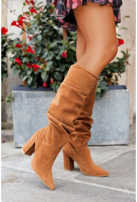 Brown knee high boots - Elma Boutique