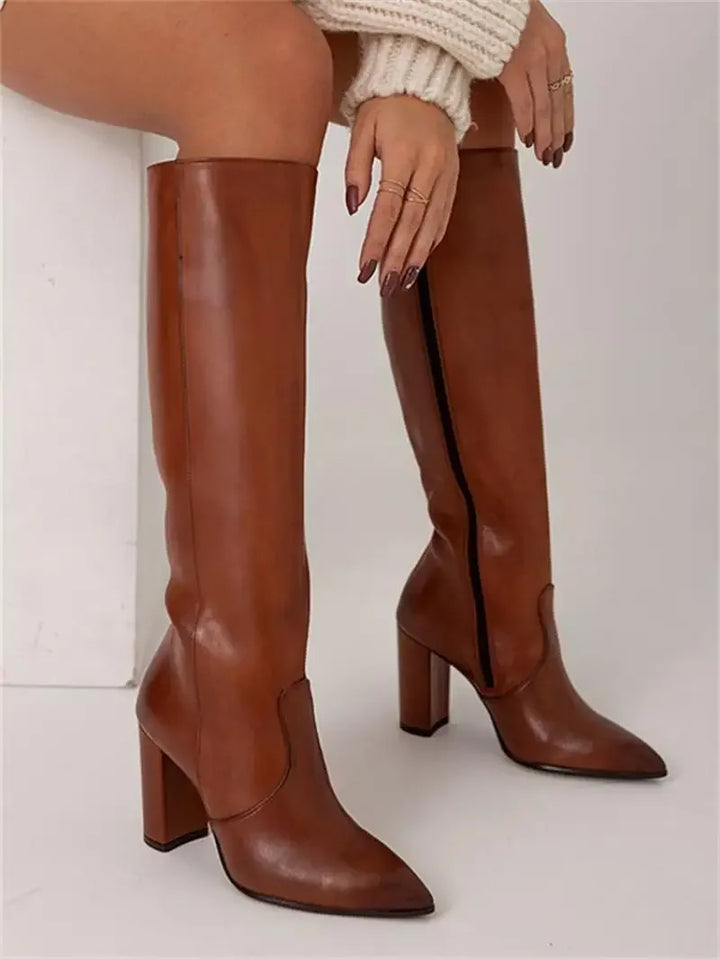 Brown over the knee boots - Elma Boutique