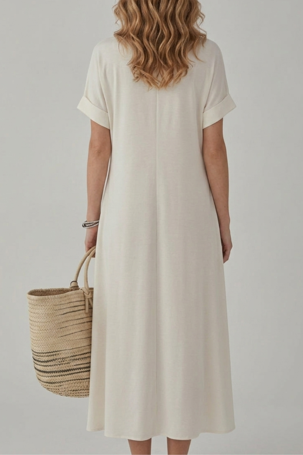Midi Dress with Flattering A Line Cut
