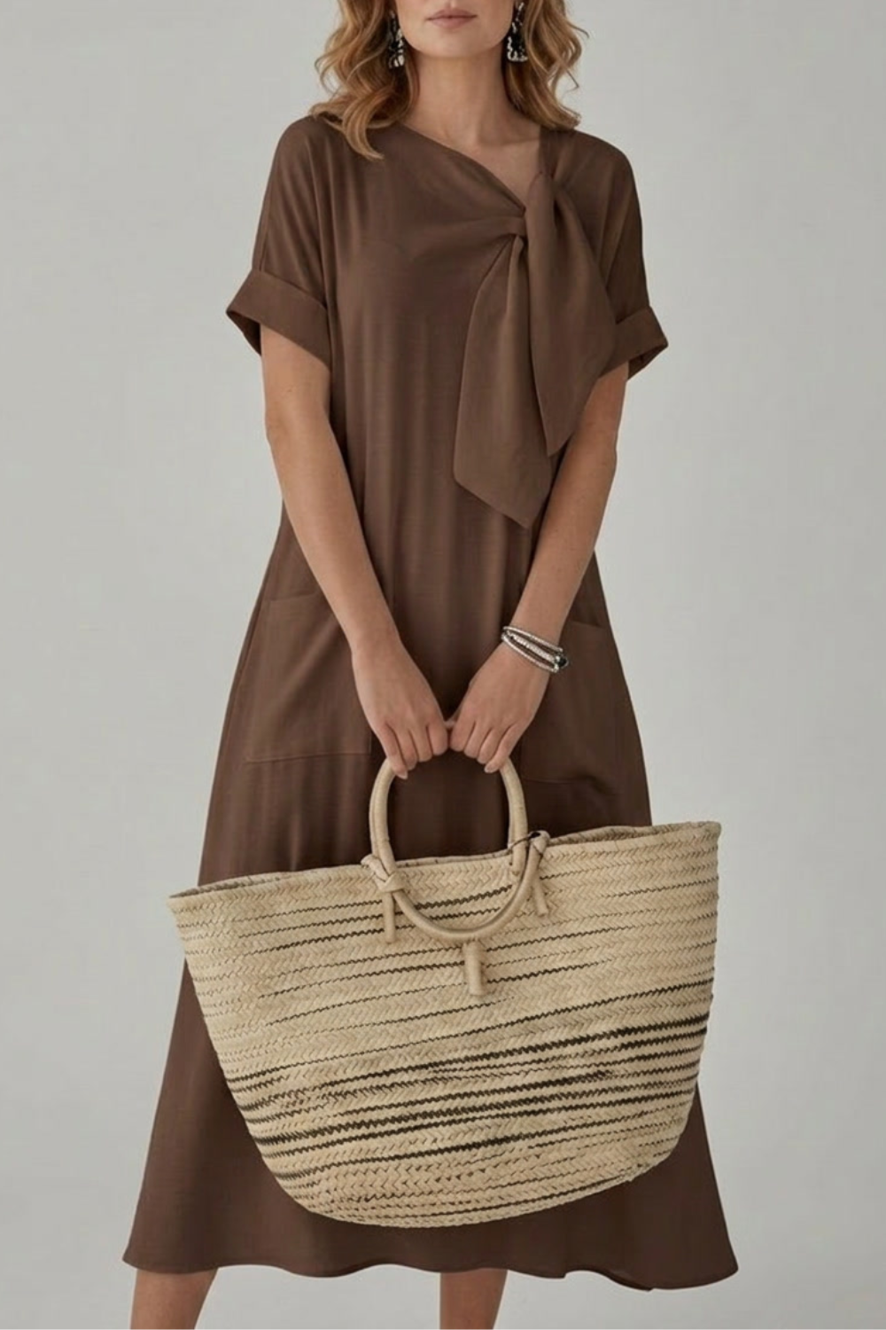 Midi Dress with Flattering A Line Cut