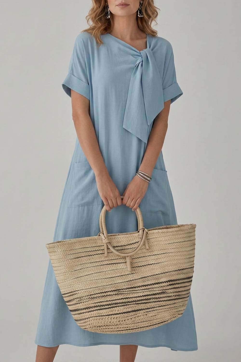 Midi Dress with Flattering A Line Cut