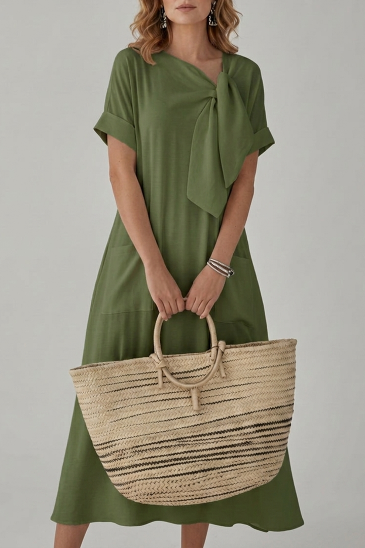 Midi Dress with Flattering A Line Cut