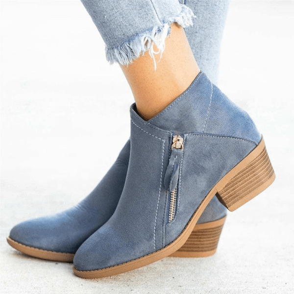 Blue Ankle Boots - Elma Boutique