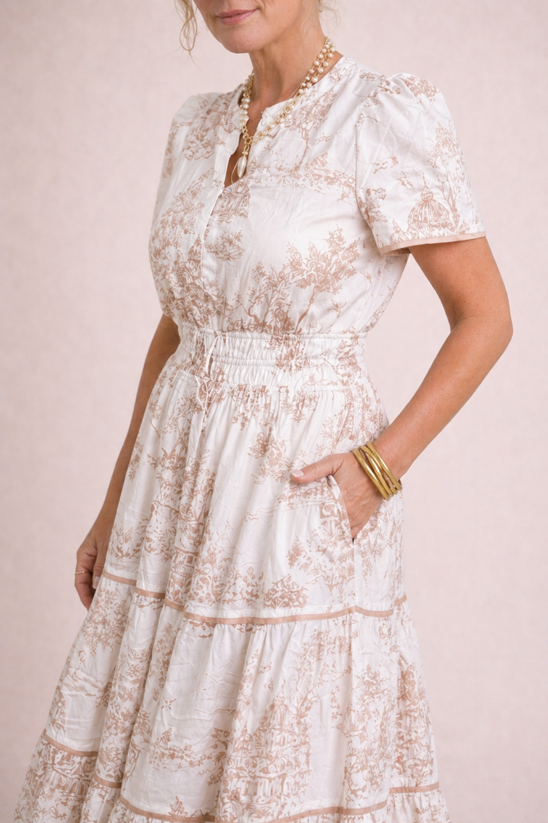 Womens Maxi Dress With Smocked Waist
