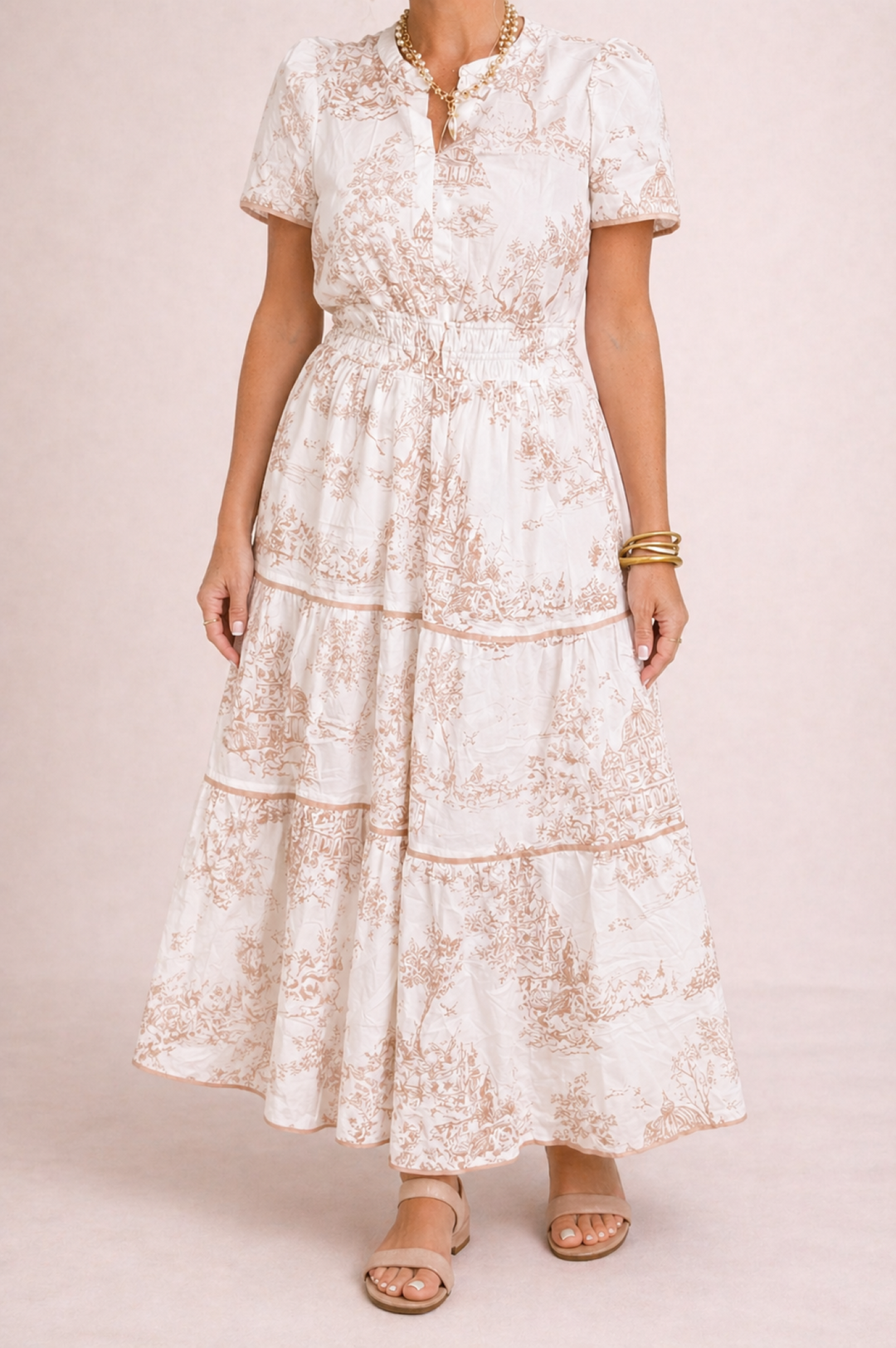 Womens Maxi Dress With Smocked Waist