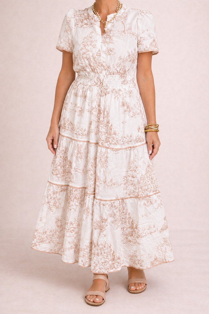 Womens Maxi Dress With Smocked Waist