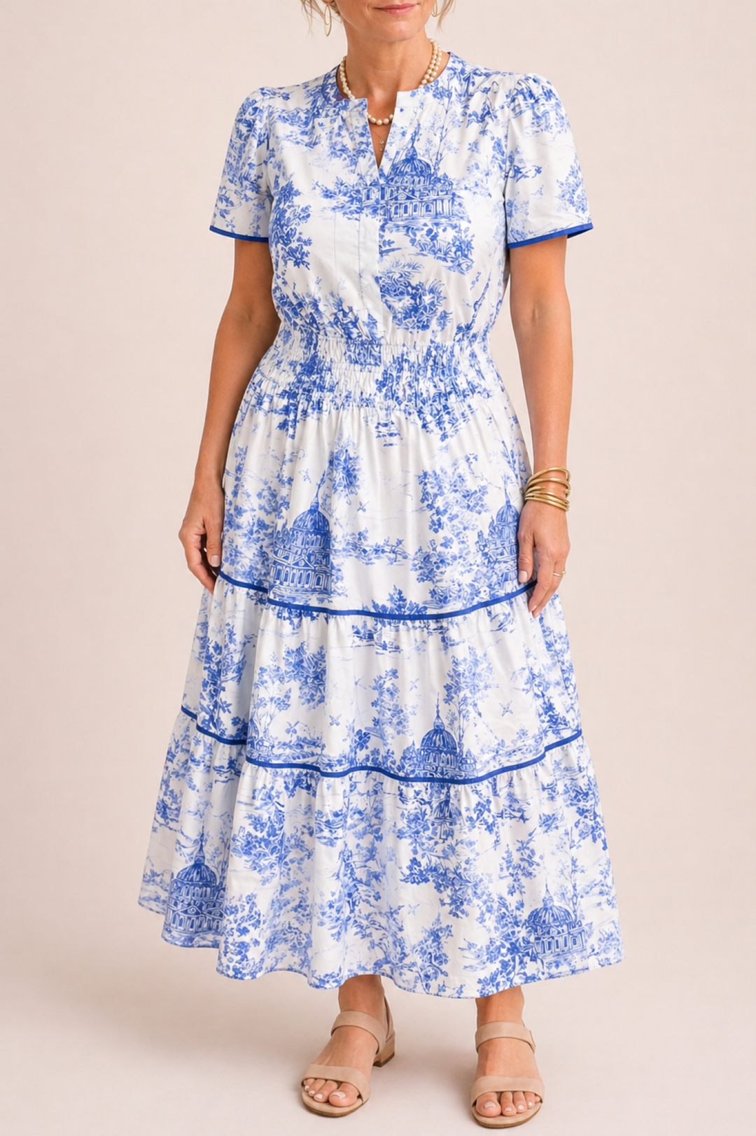 Womens Maxi Dress With Smocked Waist