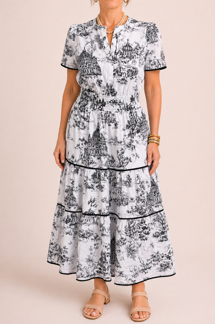 Womens Maxi Dress With Smocked Waist