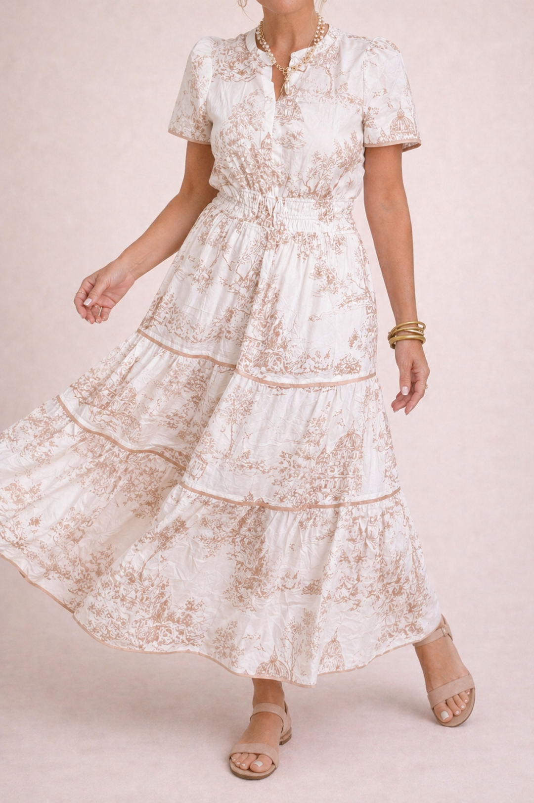 Womens Maxi Dress With Smocked Waist