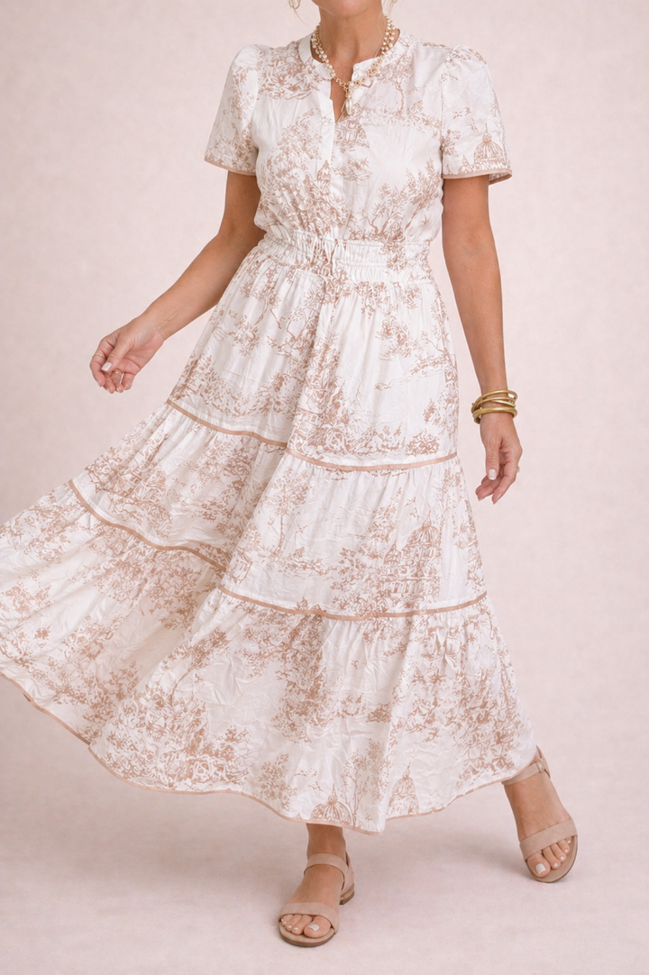 Womens Maxi Dress With Smocked Waist