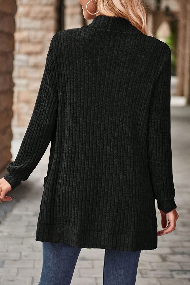 Open Front Cardigan Sweater with Long Sleeves for Women