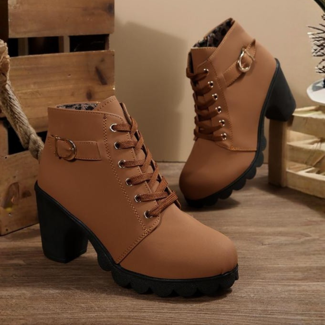 Brown Ankle Boots - Elma Boutique