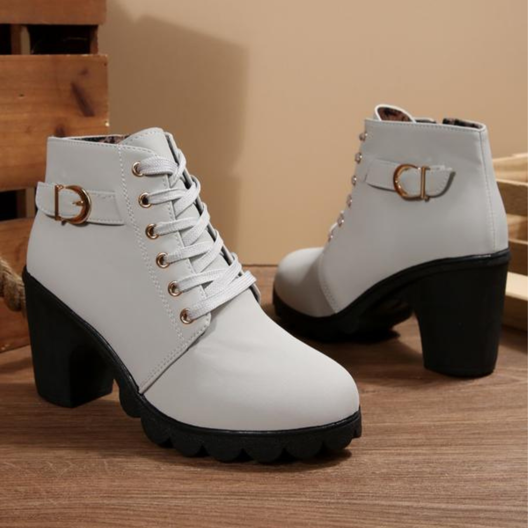 Gray Ankle Boots - Elma Boutique