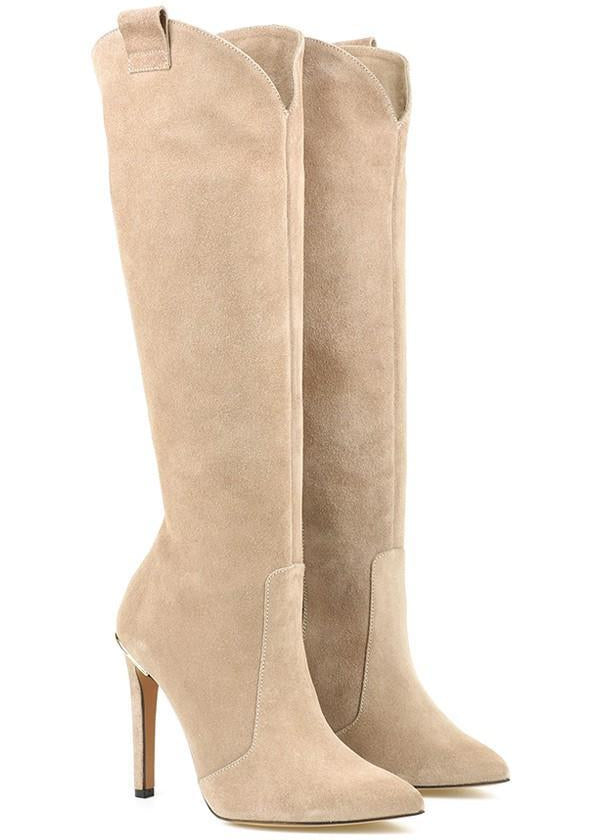 Beige over the knee boots - Elma Boutique