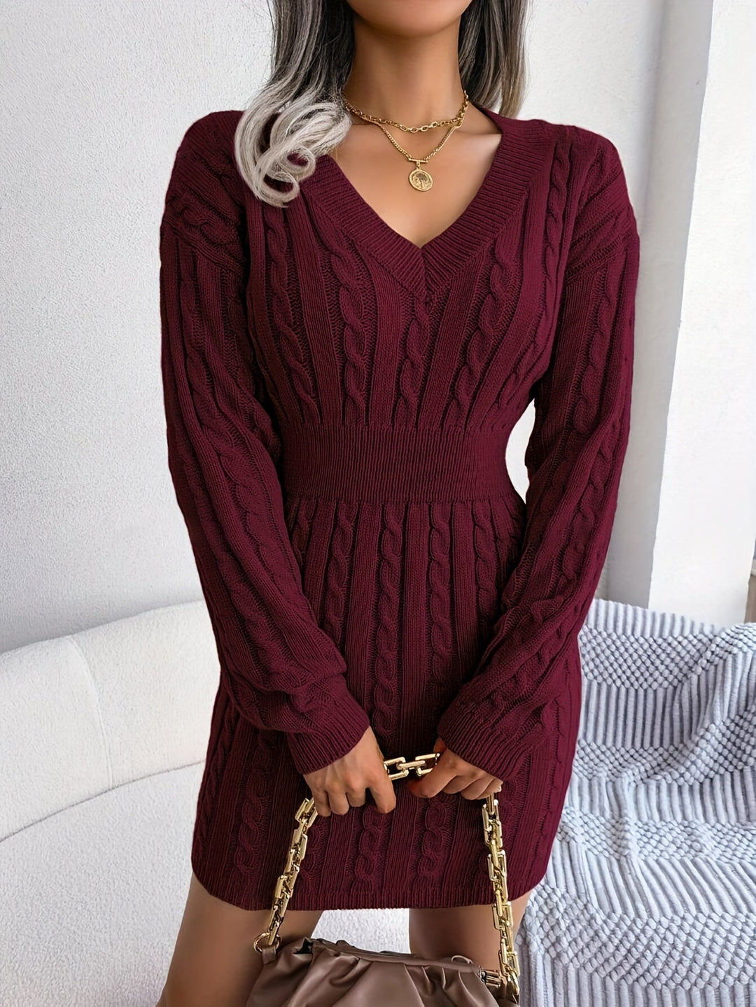 Sweater dress detail - Elma Boutique