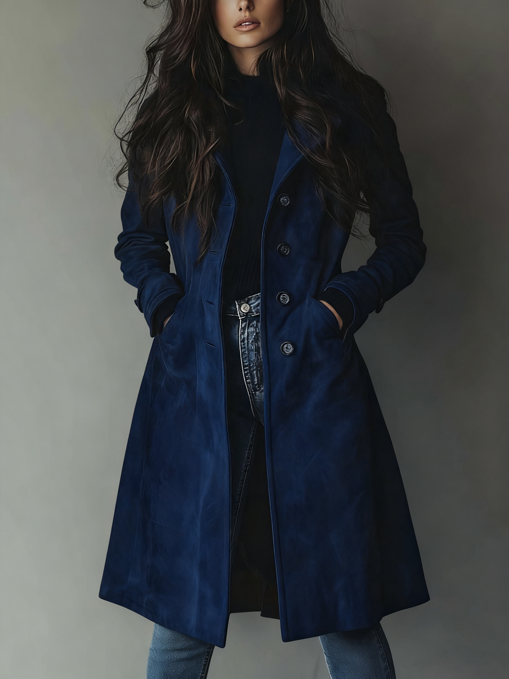 Navy trench coat - Elma Boutique