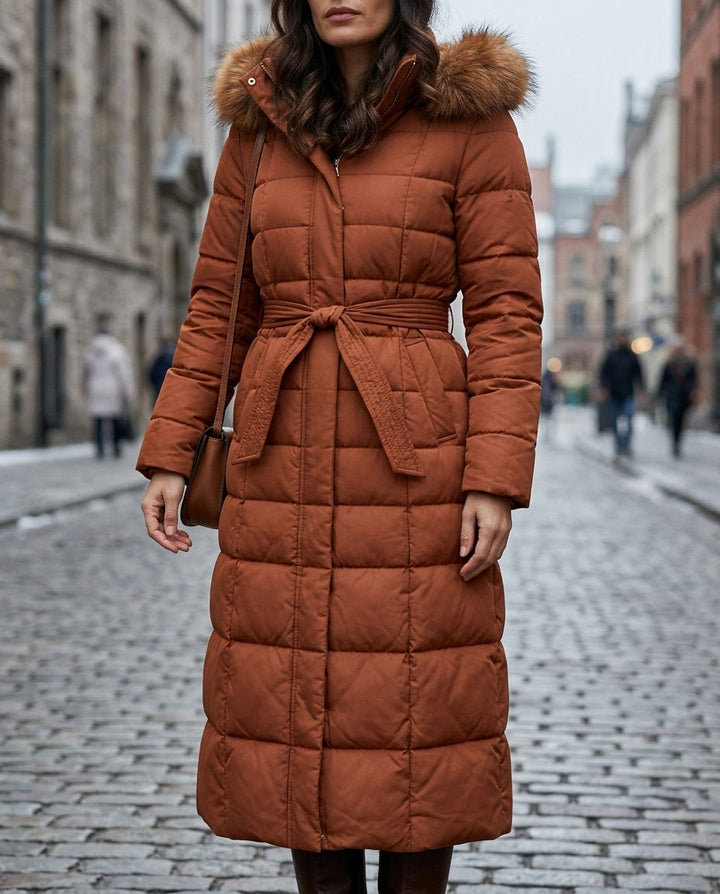 Light Brown puffer coat - Elma Boutique