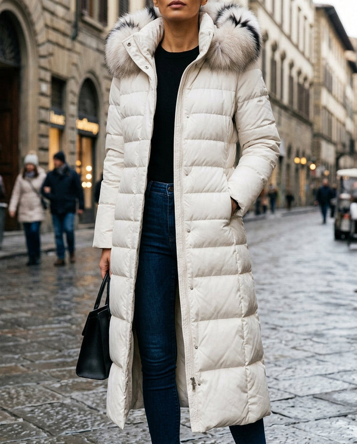 White puffer coat - Elma Boutique