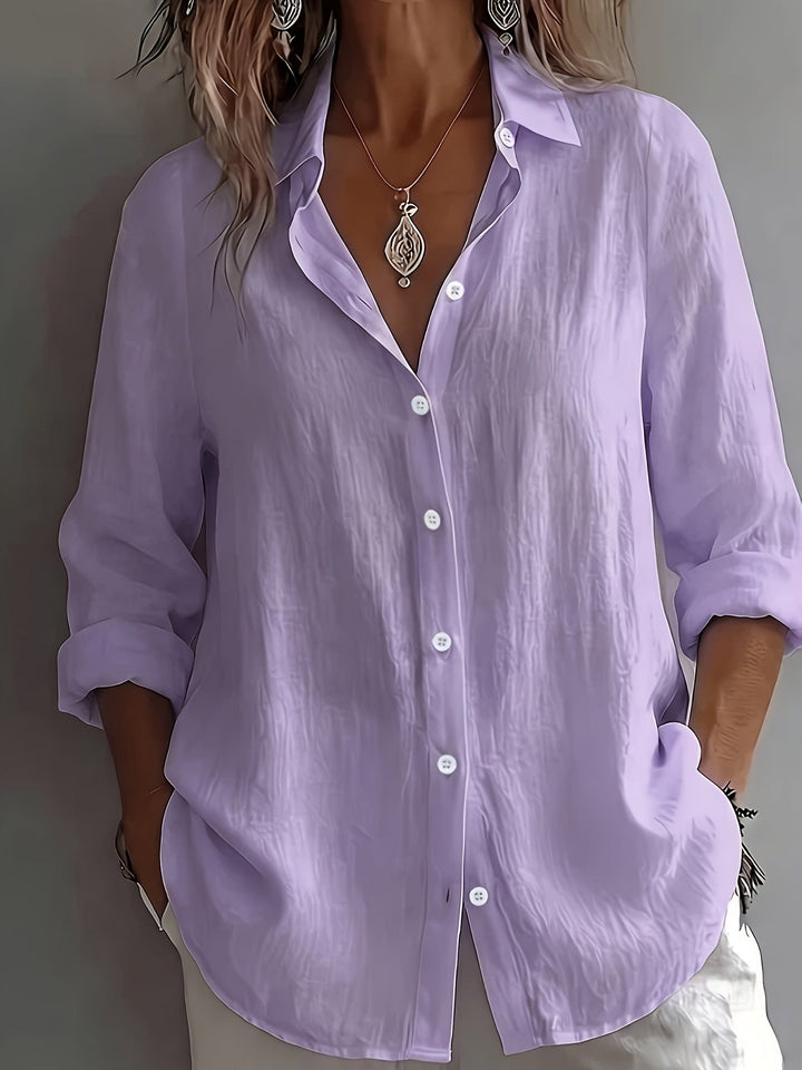Shirt with Collar and Long Sleeves for Vacation