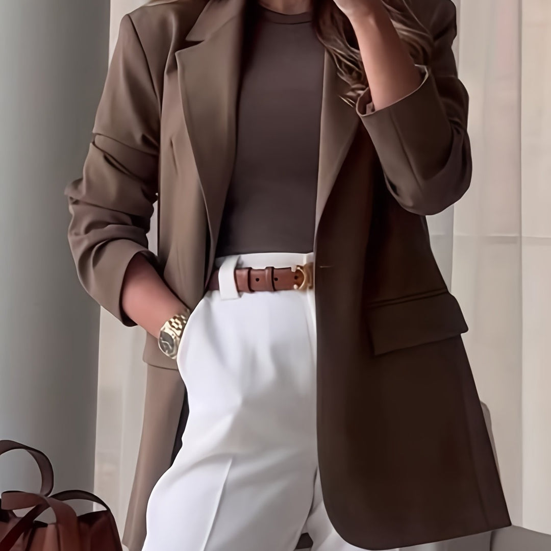 Dark Brown blazer - Elma Boutique