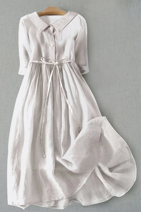 Camille - Half Sleeve Lace Up Dress