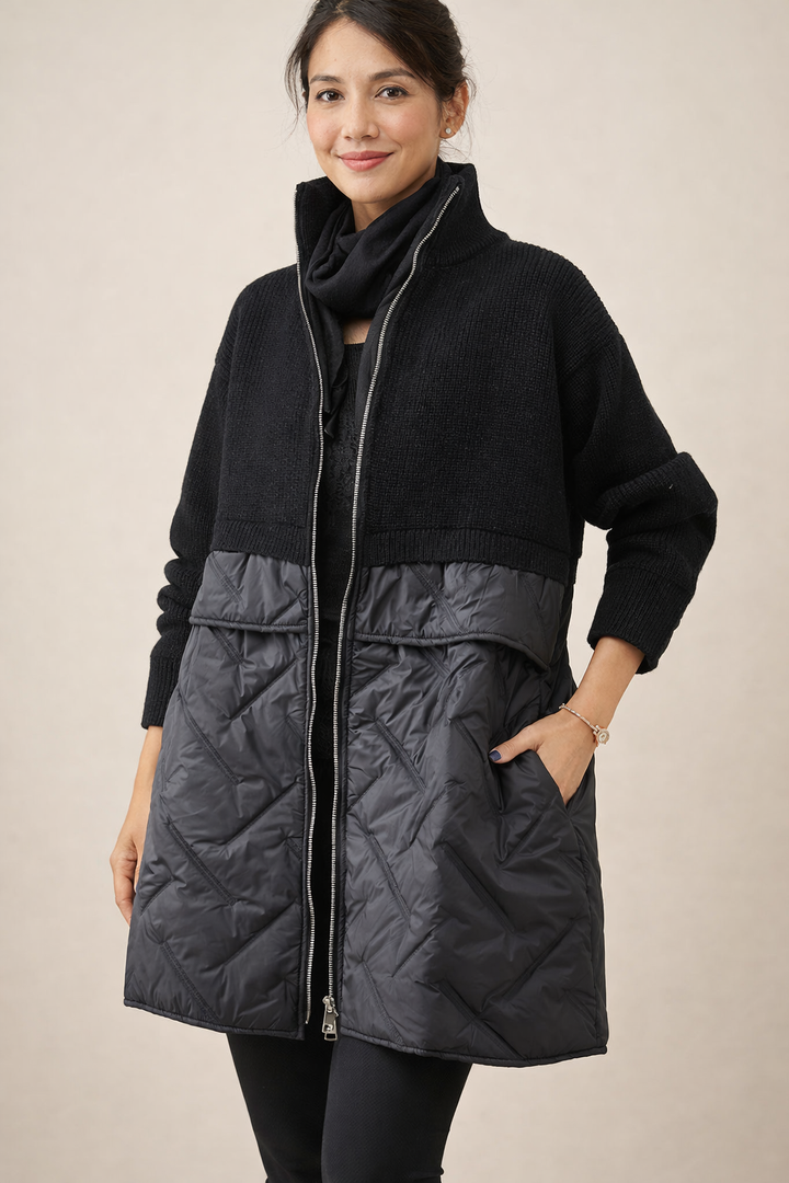 Stylish Comfortable Long Zip Up Coat